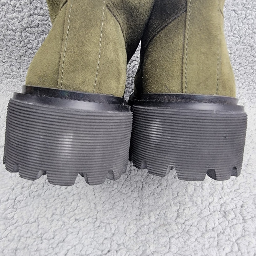 Madewell Rayna Lace-Up Lugsole Boot SuedeGreen Preppy Punk Hippie‎ Combat 7.5 - Picture 8 of 10